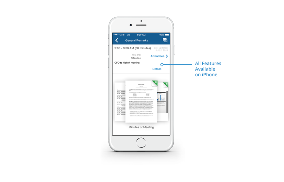 Boardvantage software on iPhone